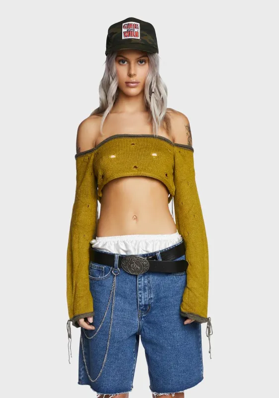 Work In Progress Distressed Sweater sold by Dolls Kill