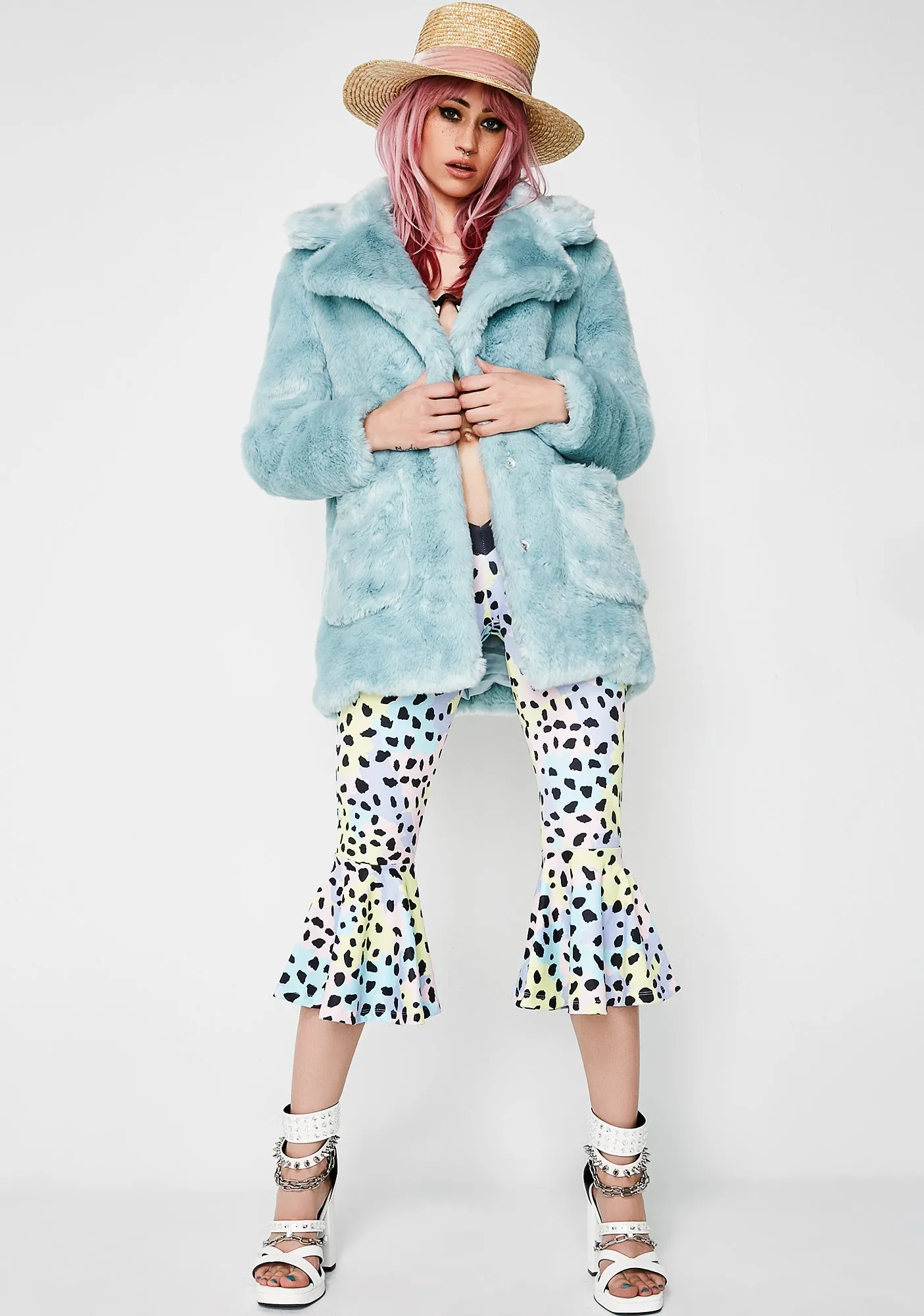 Candy Craving Faux Fur Coat sold by Dolls Kill product image thumbnail 4