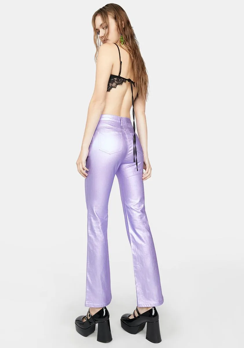 Can't Hardly Wait Metallic Jeans sold by Dolls Kill product image thumbnail 4