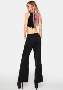 I Mean Business Flare Trousers sold by Dolls Kill