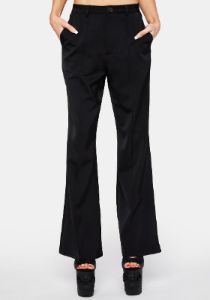I Mean Business Flare Trousers sold by Dolls Kill