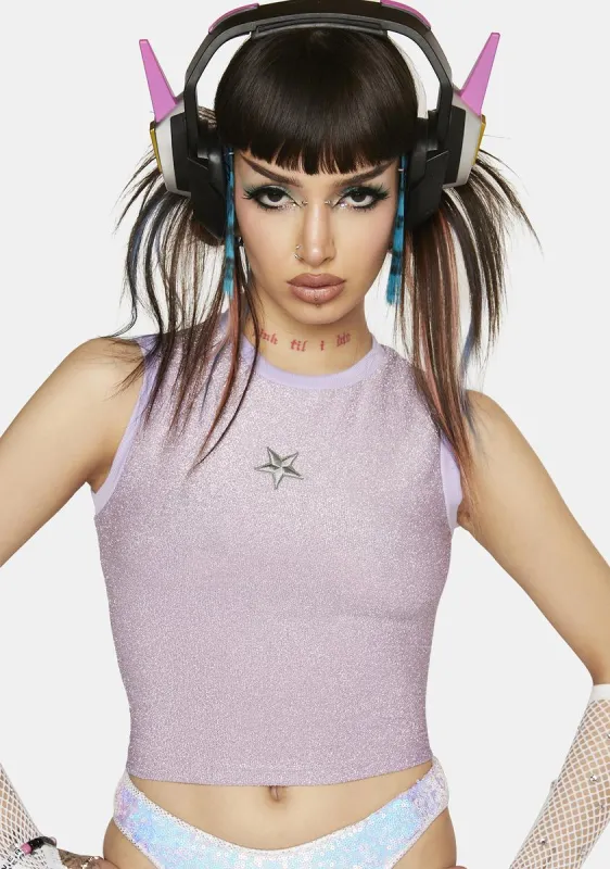 Shine Bright Glitter Tank Top sold by Dolls Kill