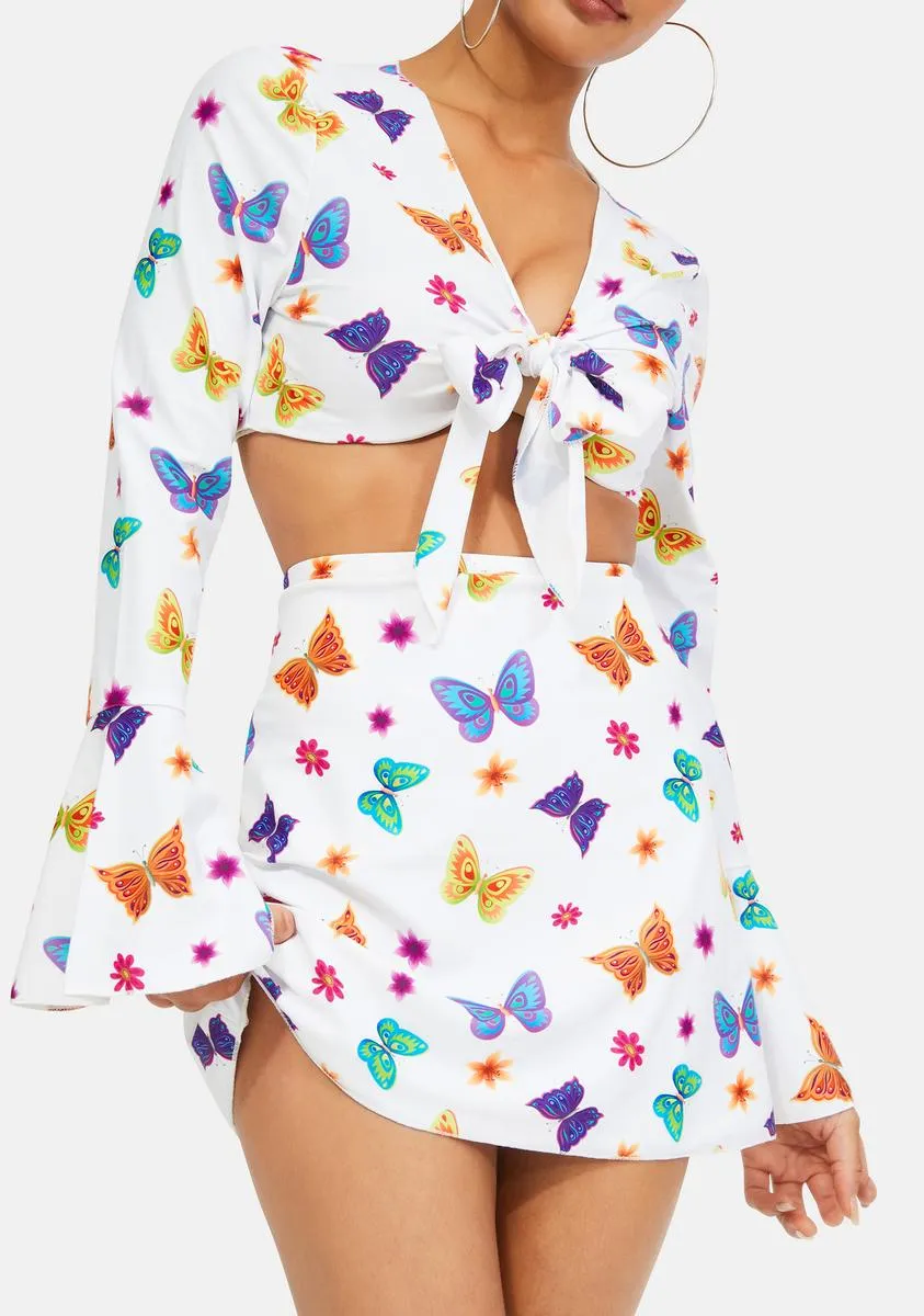 Butterfly Mesh Skirt sold by Dolls Kill