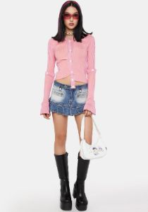 Optical Illusion Asymmetrical Top sold by Dolls Kill