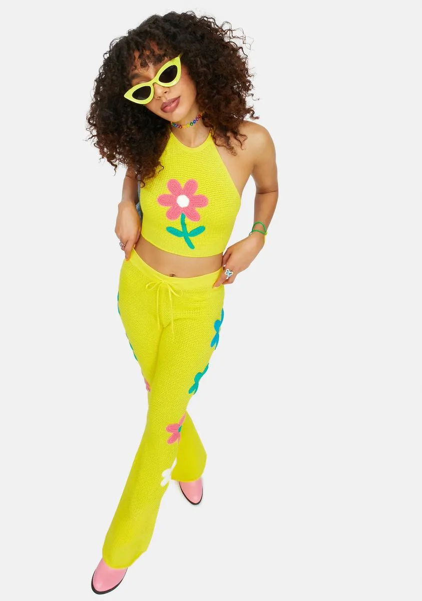 Summer Bummer Babe Daisy Crochet Halter Top sold by Dolls Kill product image thumbnail 3