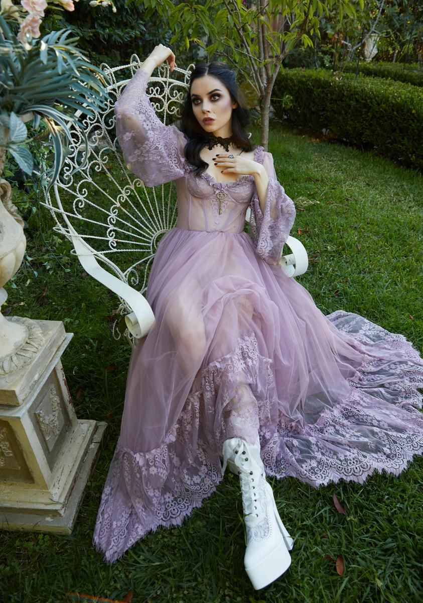 Lady Dance With Death Maxi Dress sold by Dolls Kill product image thumbnail 5