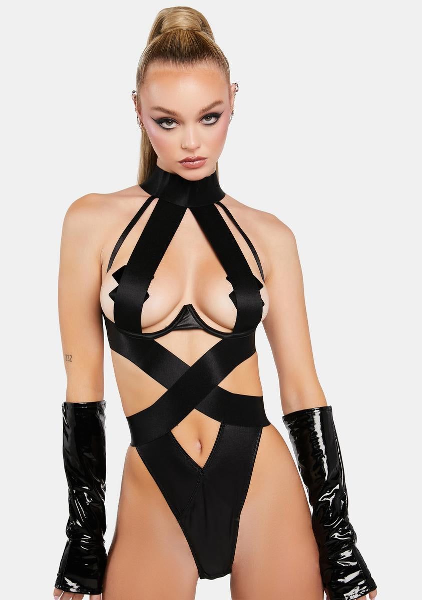 Lydie Vegan Leather Teddy sold by Dolls Kill