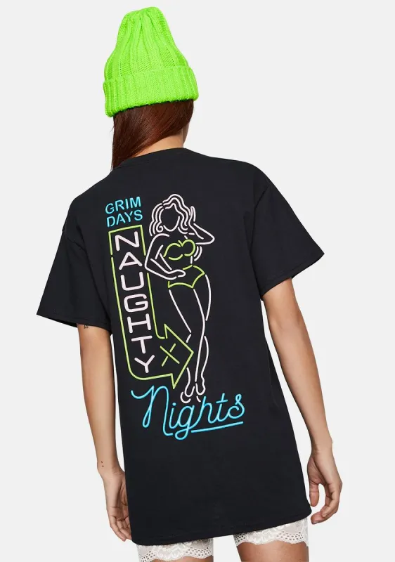 Naughty Nights Graphic Tee sold by Dolls Kill