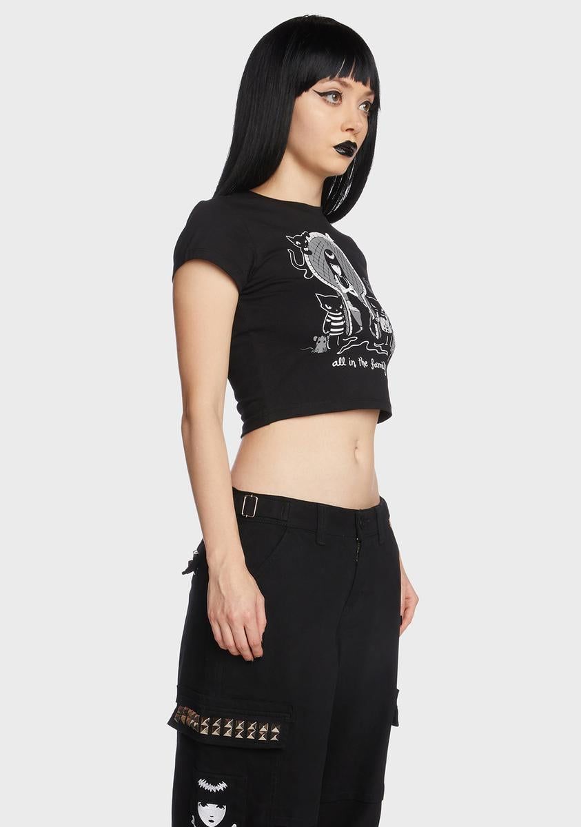 Kitten In The Family Baby Tee sold by Dolls Kill product image thumbnail 4