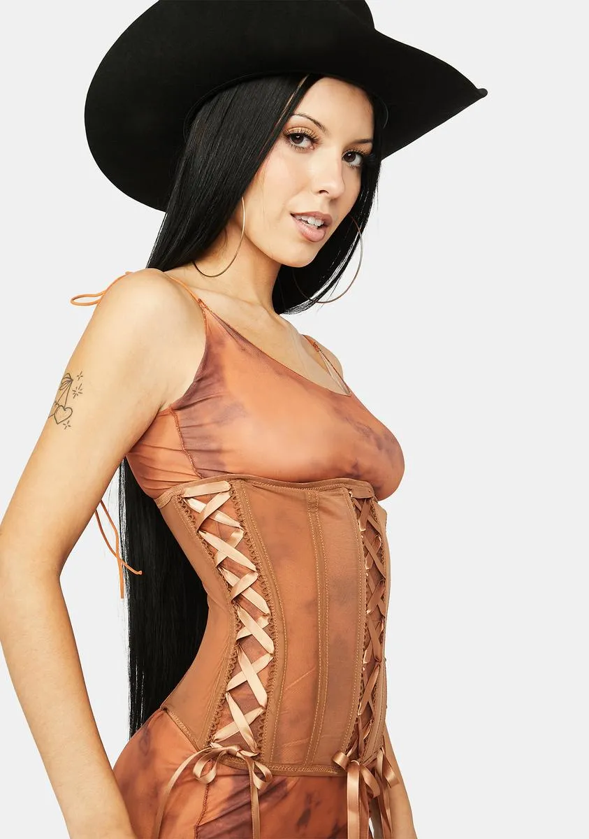 Sand Think Of Me Corset Top sold by Dolls Kill product image thumbnail 2