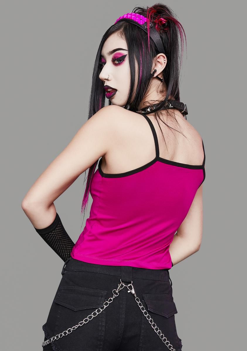 Magenta Toxic Wasteland Cami Tank sold by Dolls Kill product image thumbnail 4