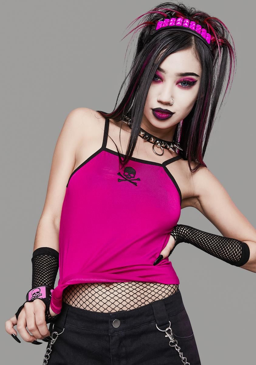 Magenta Toxic Wasteland Cami Tank sold by Dolls Kill