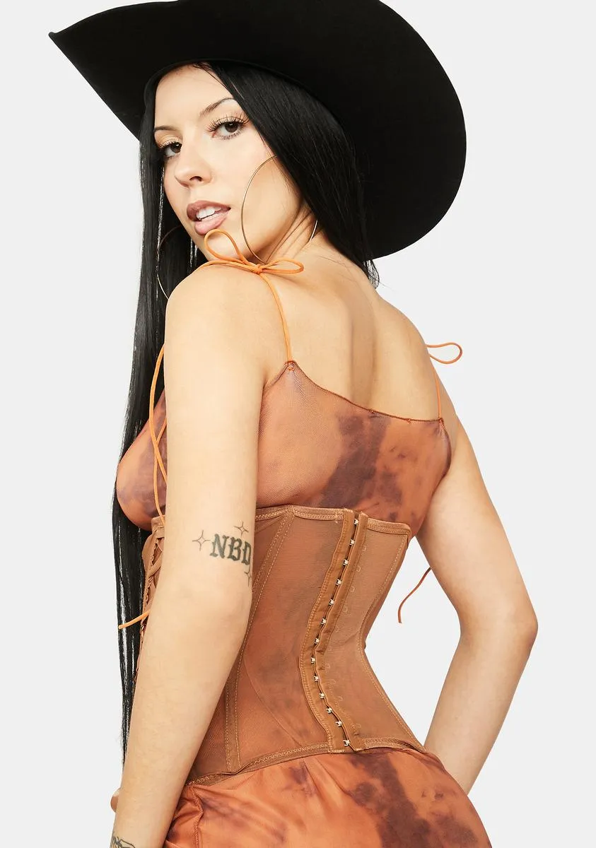 Sand Think Of Me Corset Top sold by Dolls Kill product image thumbnail 4