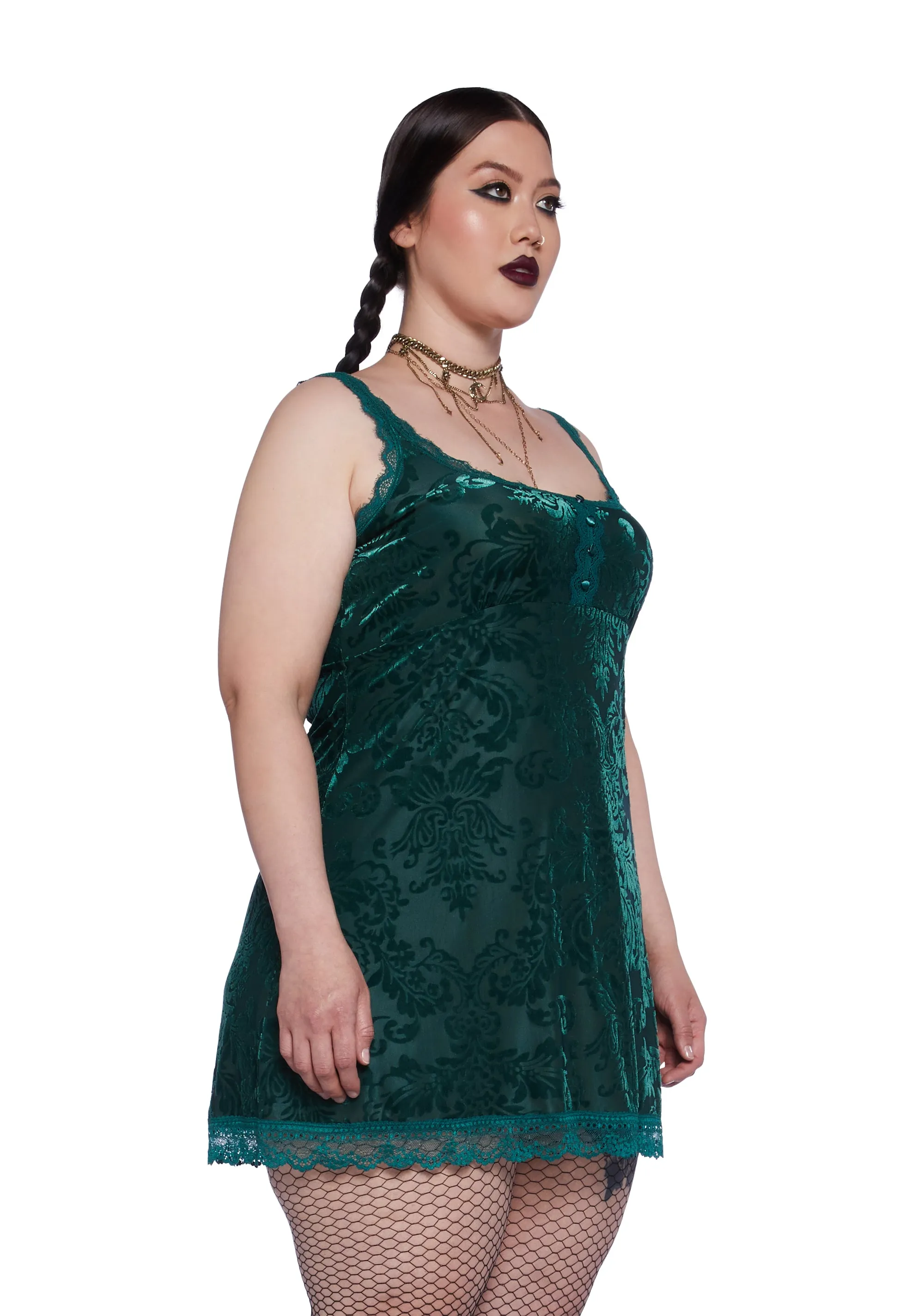 Plus Practical Magic Velvet Dress sold by Dolls Kill product image thumbnail 3