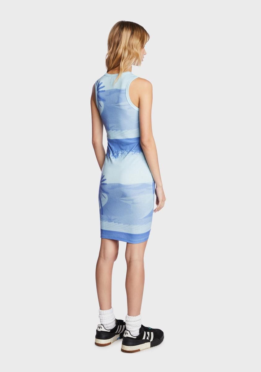 Blue Polarised Print Tank Mini Dress sold by Dolls Kill product image thumbnail 4