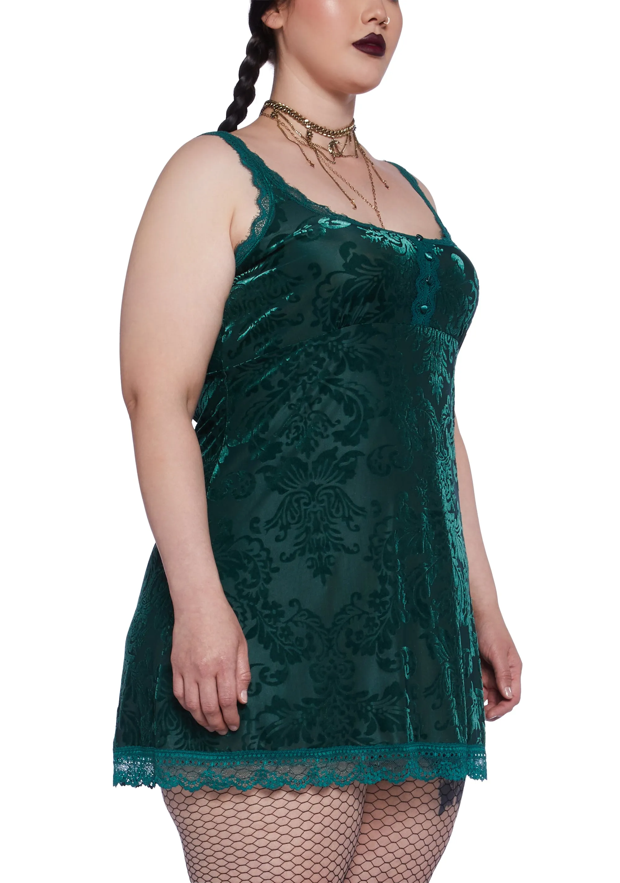 Plus Practical Magic Velvet Dress sold by Dolls Kill product image thumbnail 5