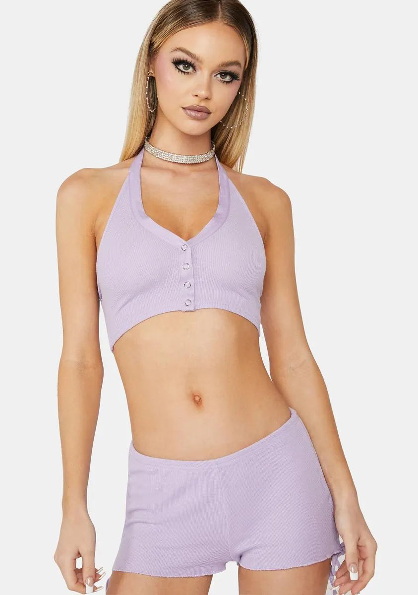 Lavender Morning Glory Shorts Set sold by Dolls Kill