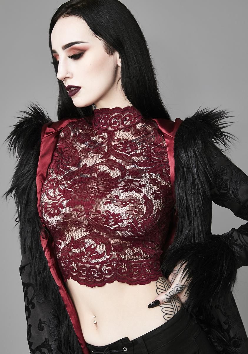Ominous Trance Lace Top sold by Dolls Kill product image thumbnail 3