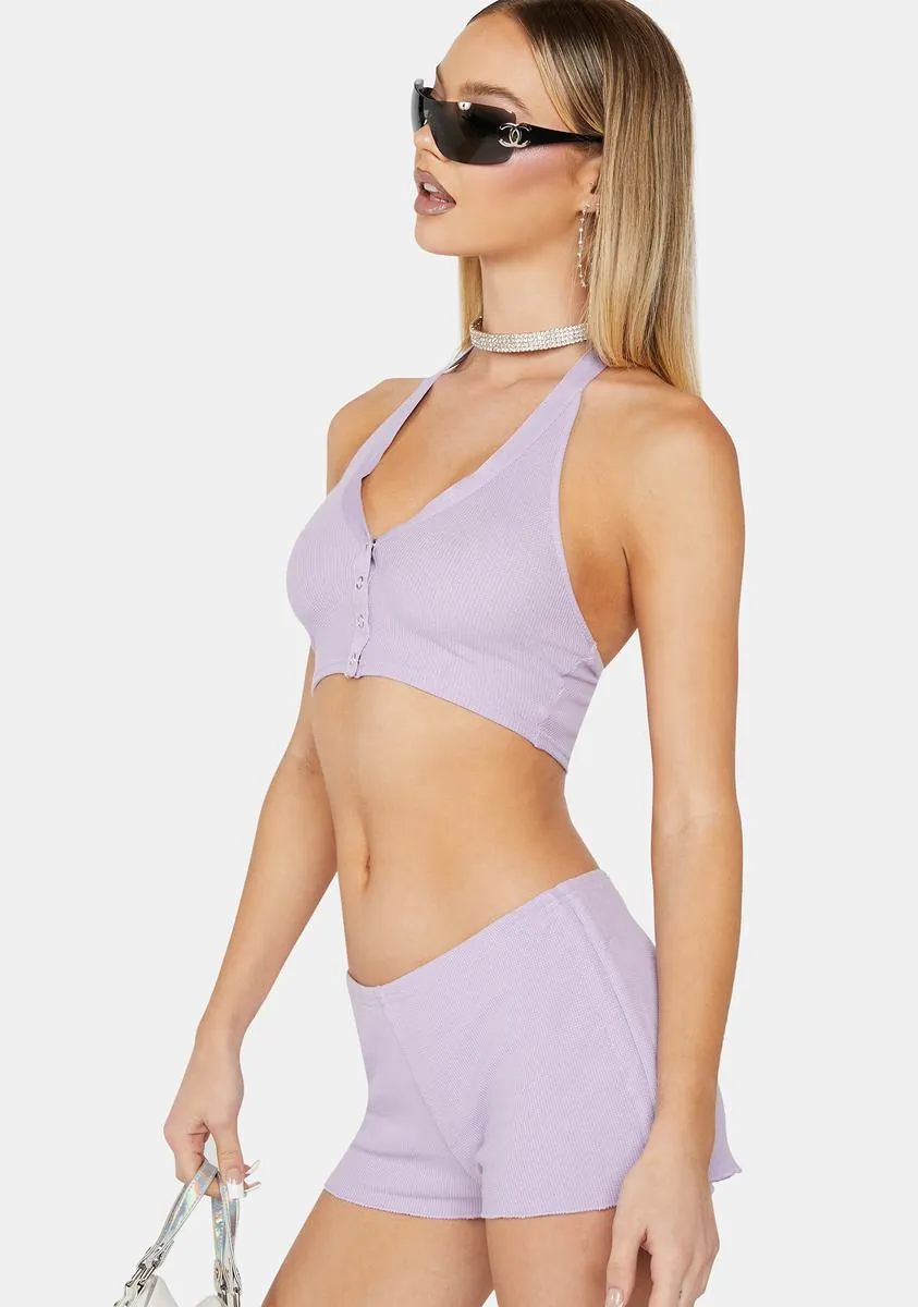 Lavender Morning Glory Shorts Set sold by Dolls Kill product image thumbnail 2