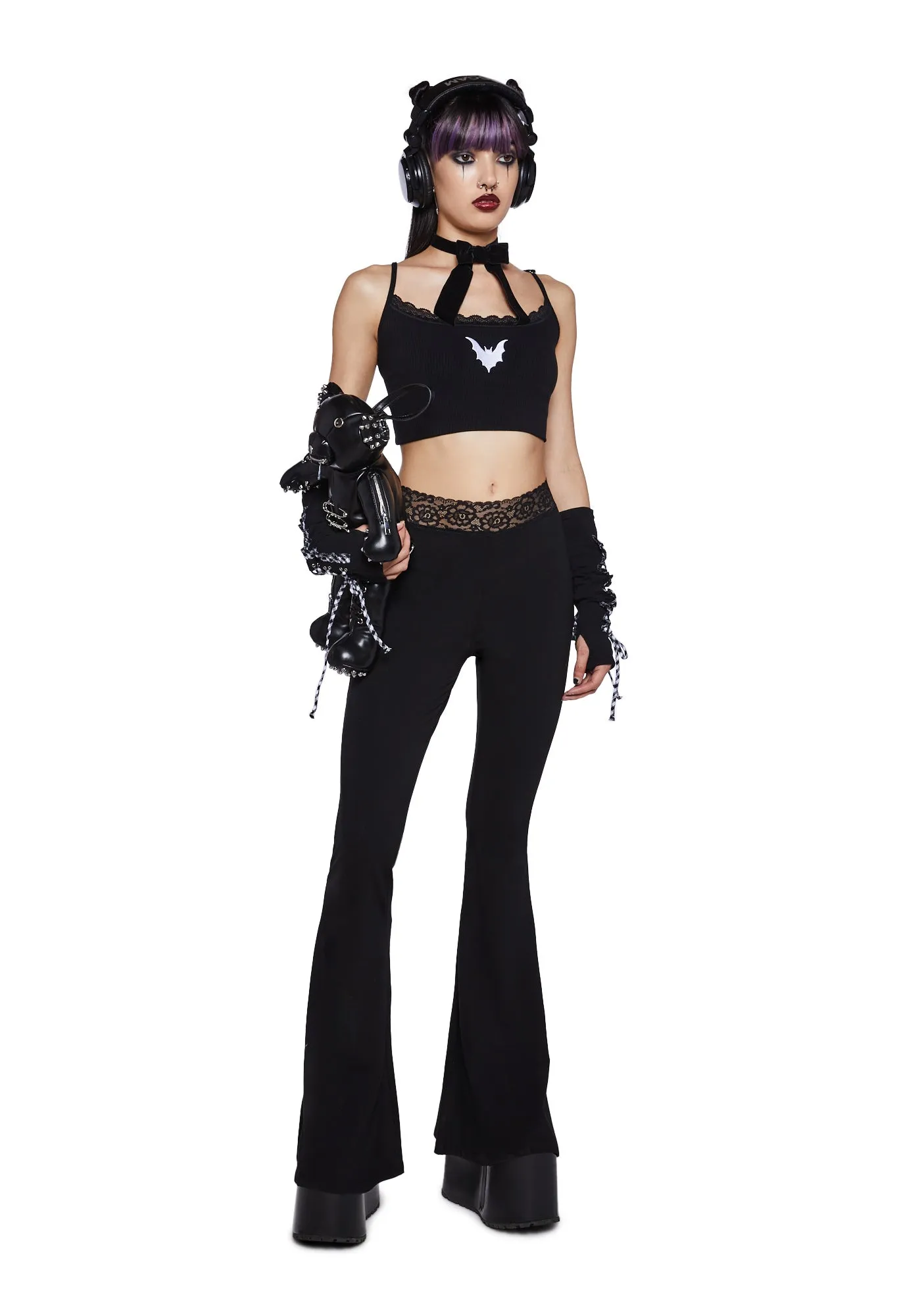 New Endeavors Flared Leggings sold by Dolls Kill product image thumbnail 2