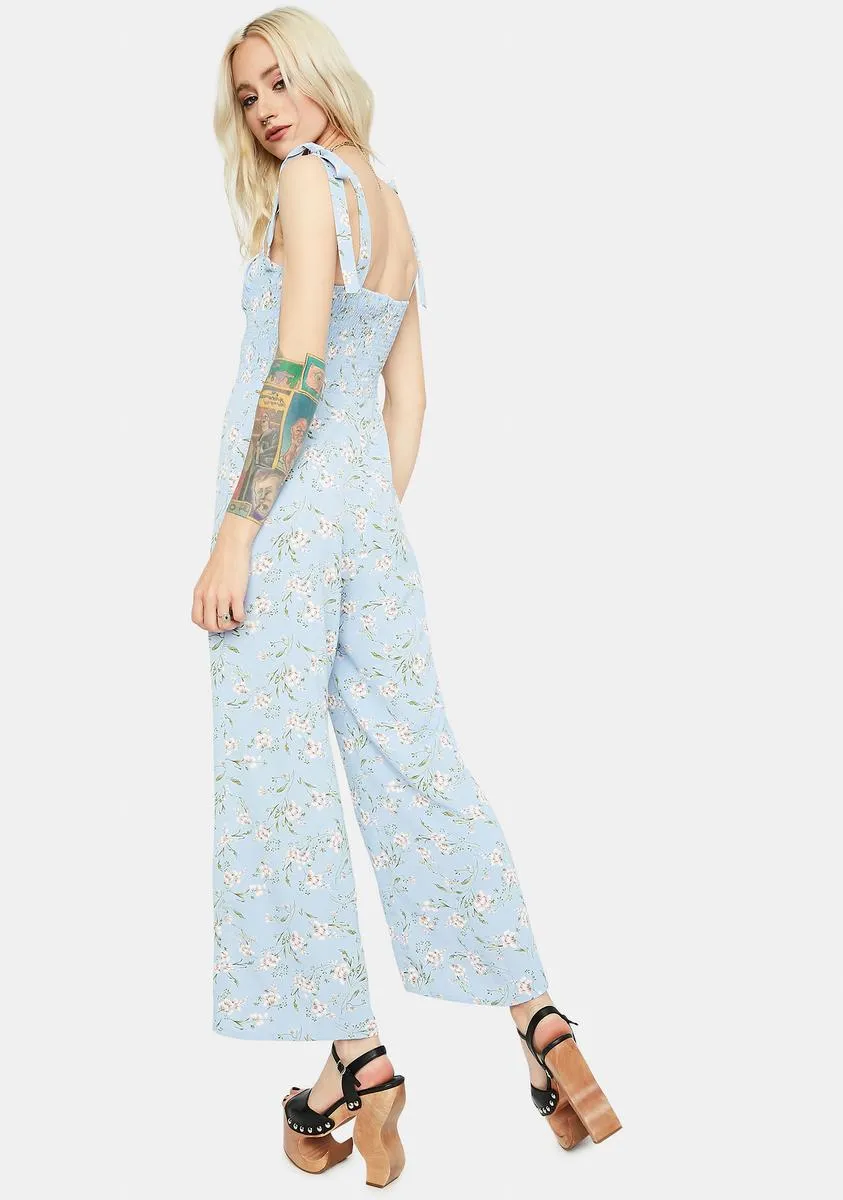 Chill Fresh Air Floral Smocked Jumpsuit sold by Dolls Kill product image thumbnail 4