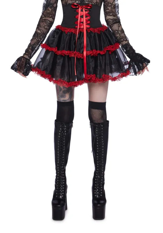 Heartsick Harlequin Mini Skirt sold by Dolls Kill