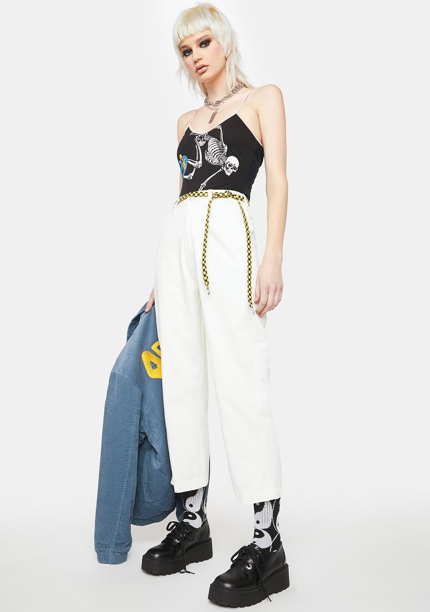 White Carpenter Pants sold by Dolls Kill product image thumbnail 2