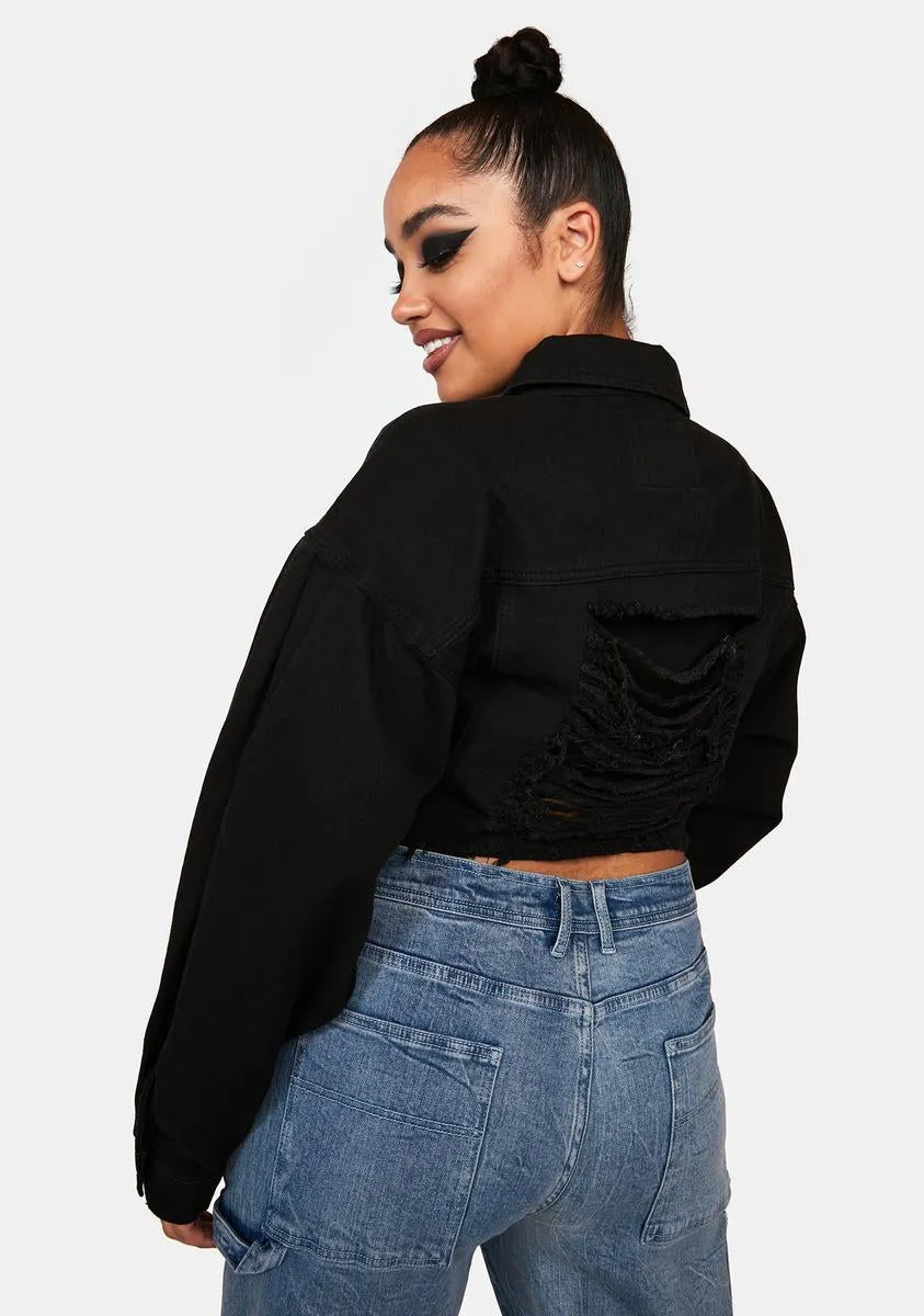 Plus Word On The Street Is Denim Jacket sold by Dolls Kill product image thumbnail 4