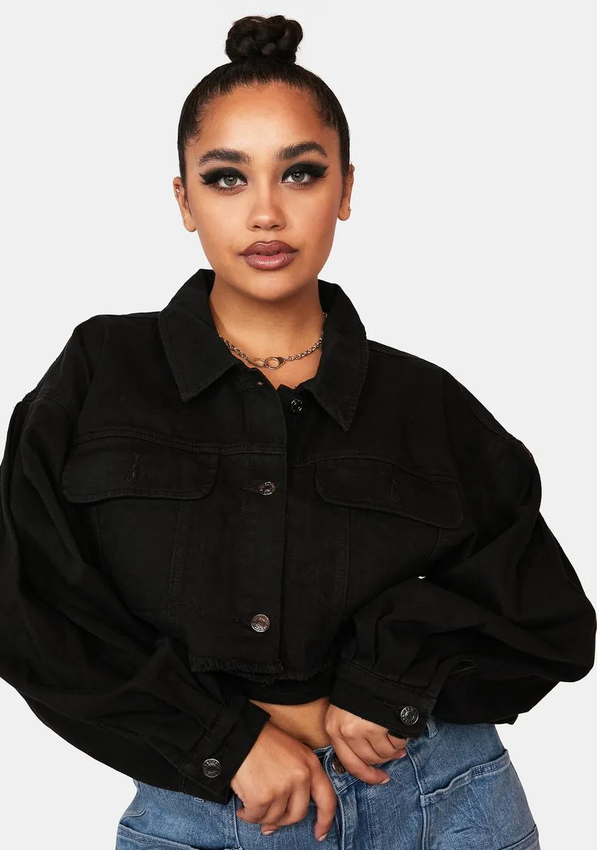 Plus Word On The Street Is Denim Jacket sold by Dolls Kill