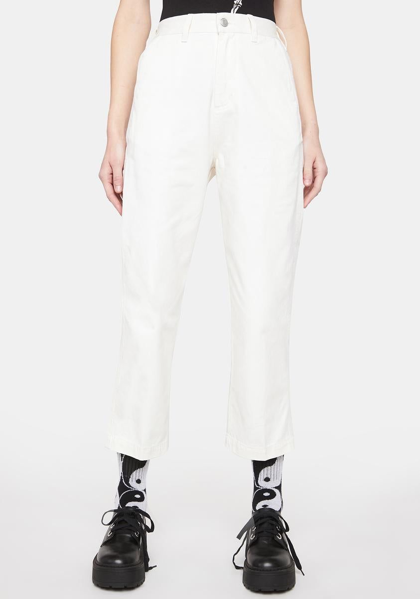White Carpenter Pants sold by Dolls Kill