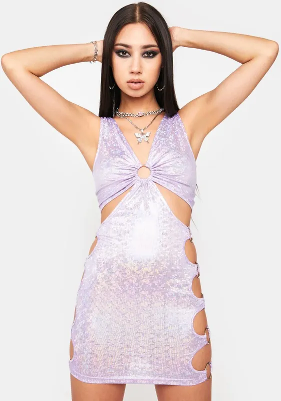 Glam Pose Holographic Dress sold by Dolls Kill
