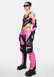 Pink Moto Thong Pants sold by Dolls Kill