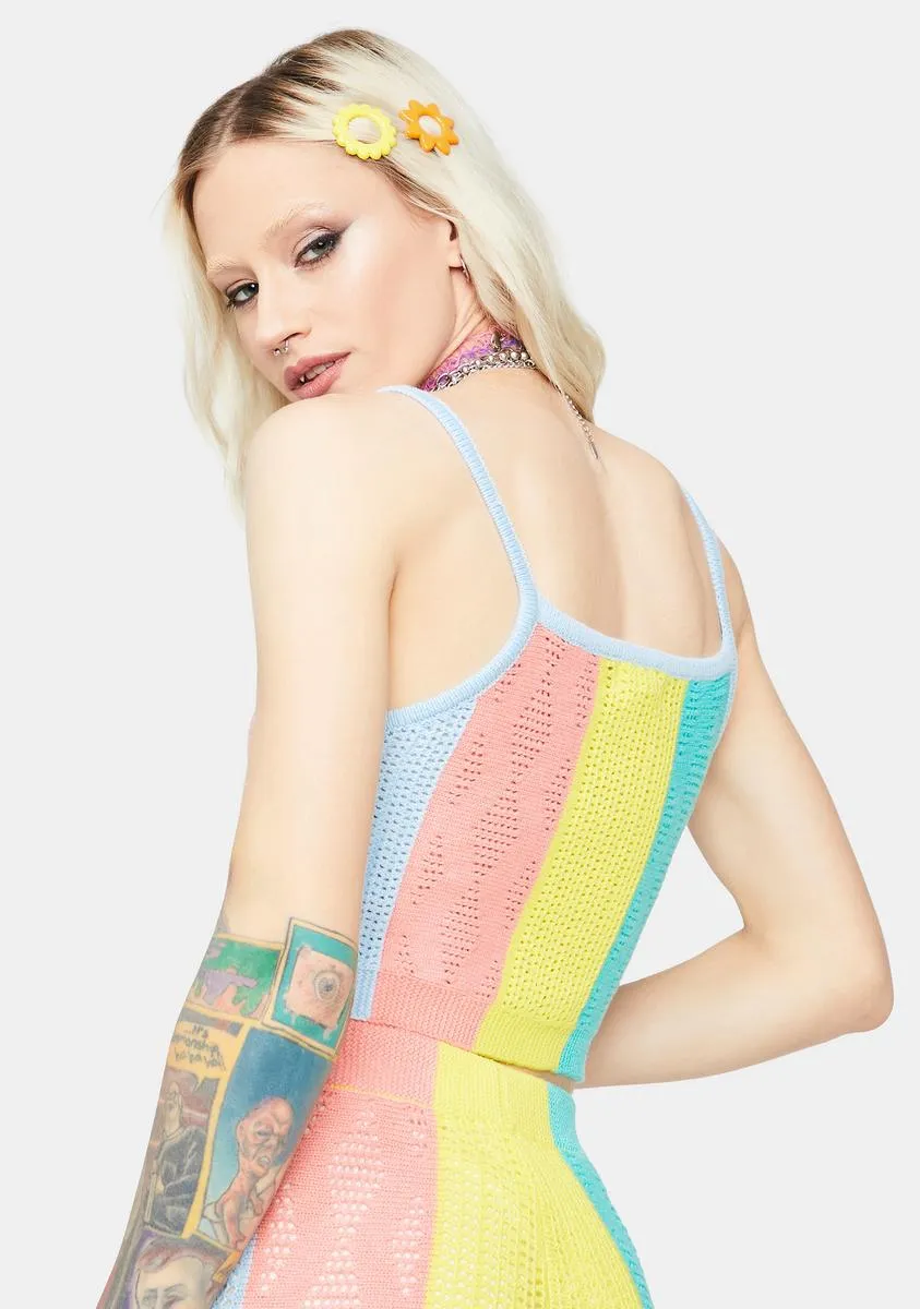 Rainbow Haze Colorblock Knit Tank sold by Dolls Kill product image thumbnail 4