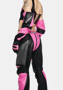 Pink Moto Thong Pants sold by Dolls Kill