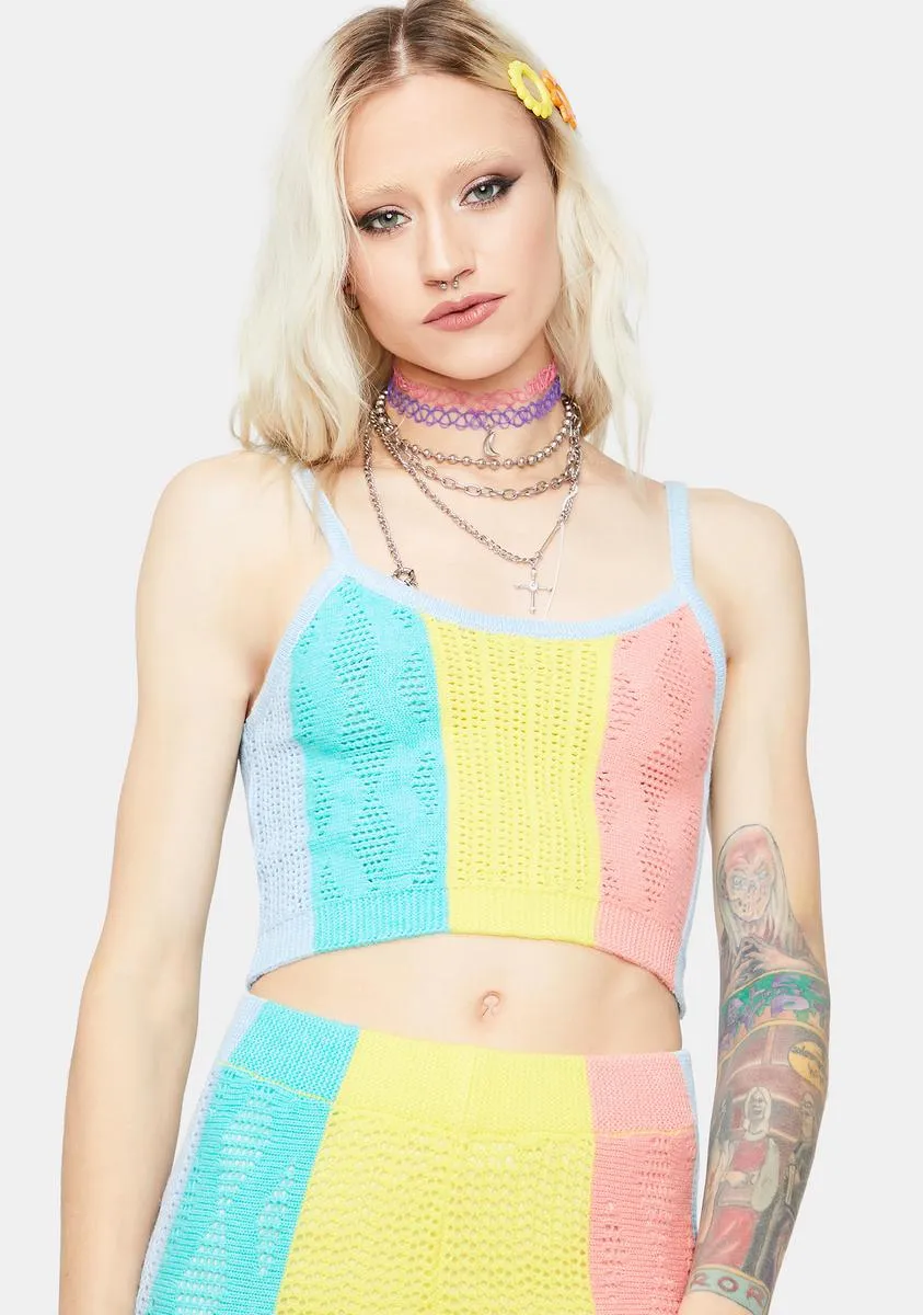 Rainbow Haze Colorblock Knit Tank sold by Dolls Kill product image thumbnail 2