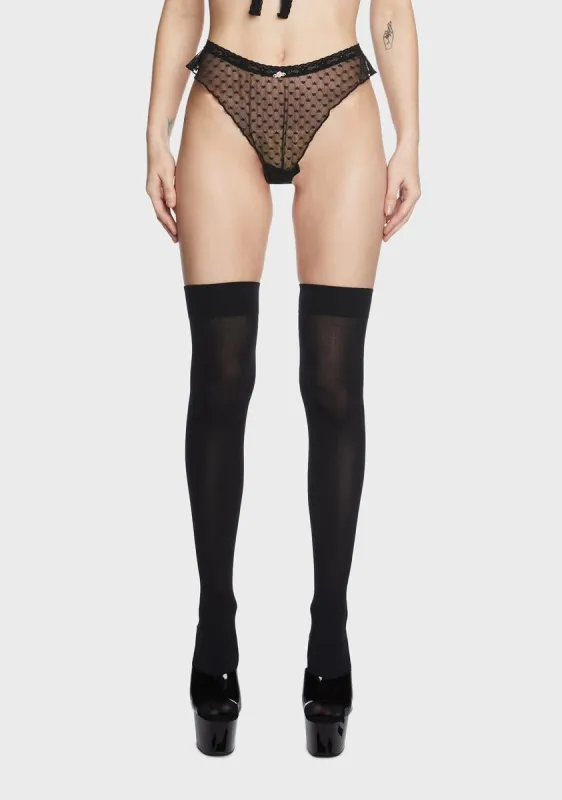 Heartless Mesh High Leg Cheeky Panty sold by Dolls Kill