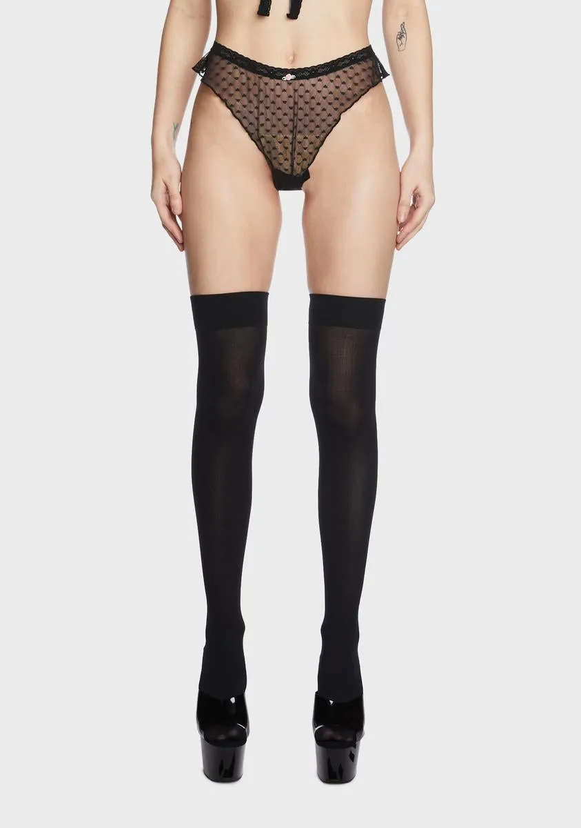 Heartless Mesh High Leg Cheeky Panty sold by Dolls Kill