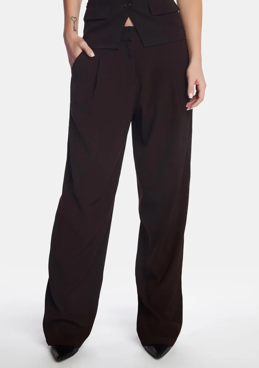 Cappuccino Sabara Wide Leg Trousers sold by Dolls Kill