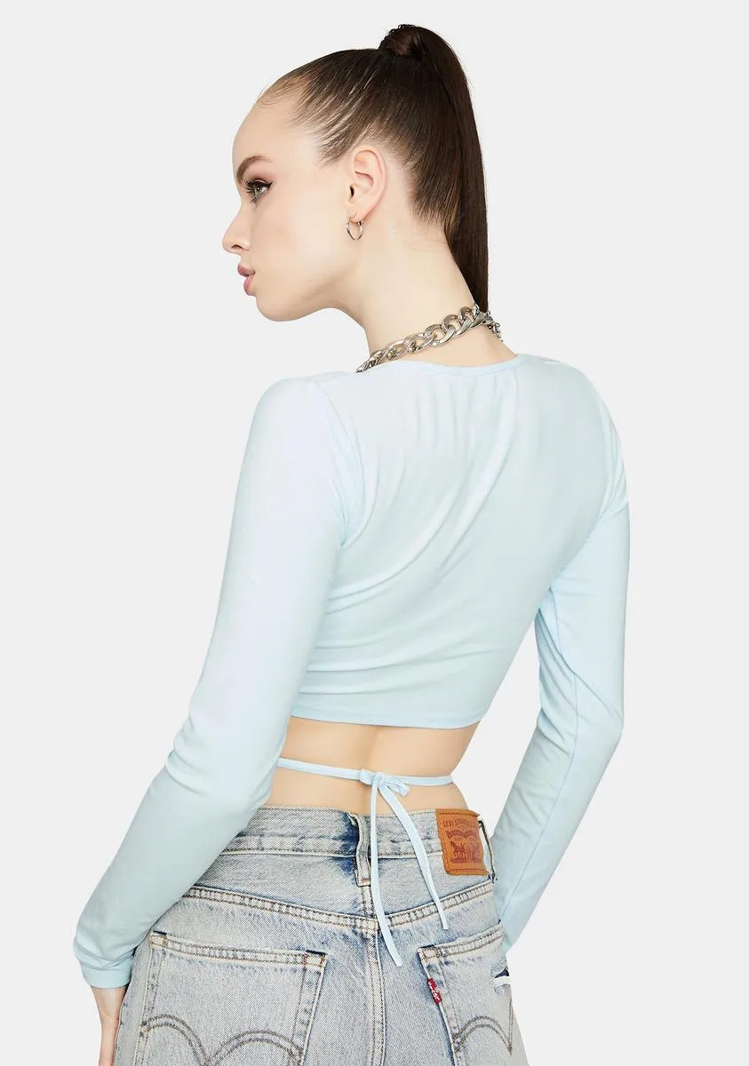 Sky Rude Girl Keyhole Crop Top sold by Dolls Kill product image thumbnail 4