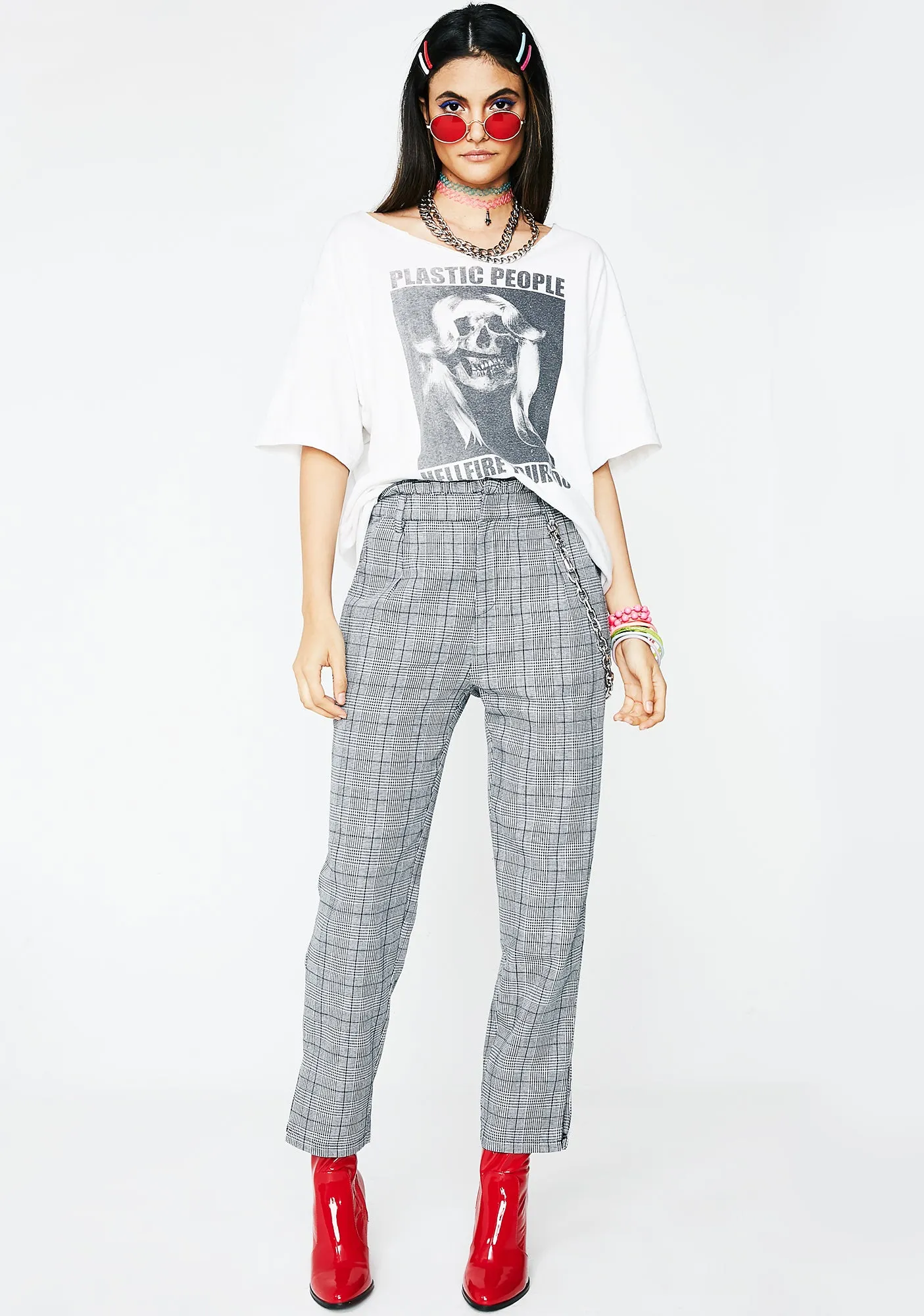 Move Along Ruffle Plaid Pants sold by Dolls Kill product image thumbnail 5