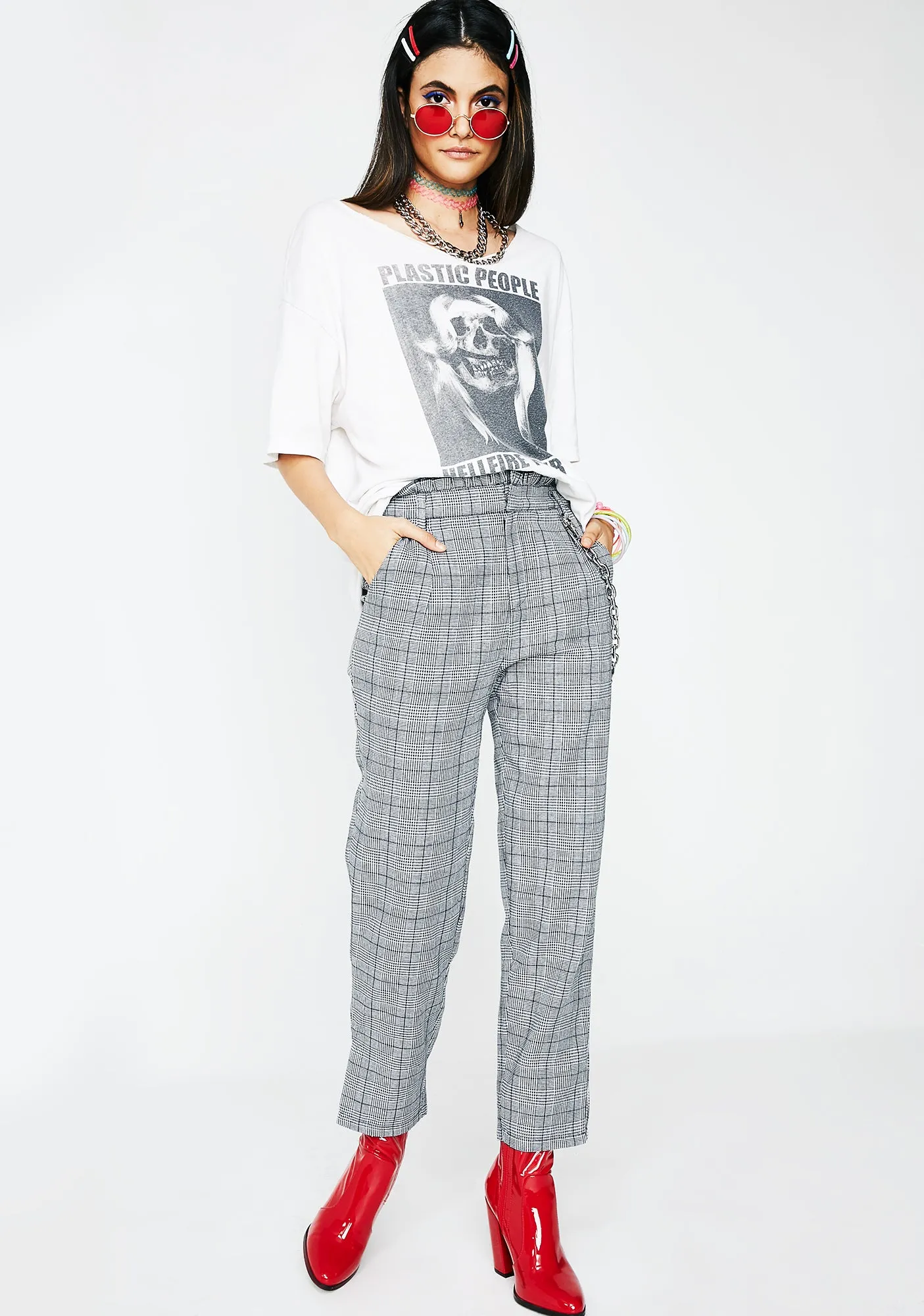 Move Along Ruffle Plaid Pants sold by Dolls Kill product image thumbnail 2