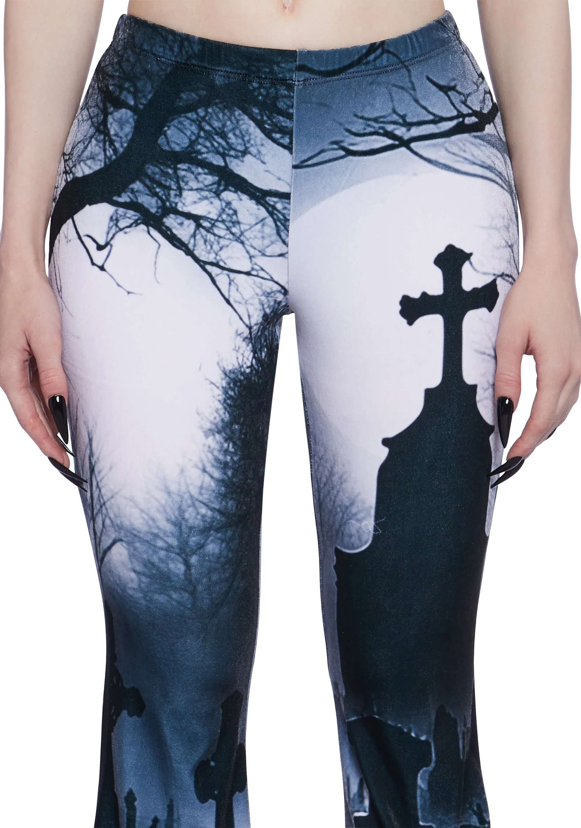 Spooky Sanctuary Flare Pants sold by Dolls Kill product image thumbnail 5