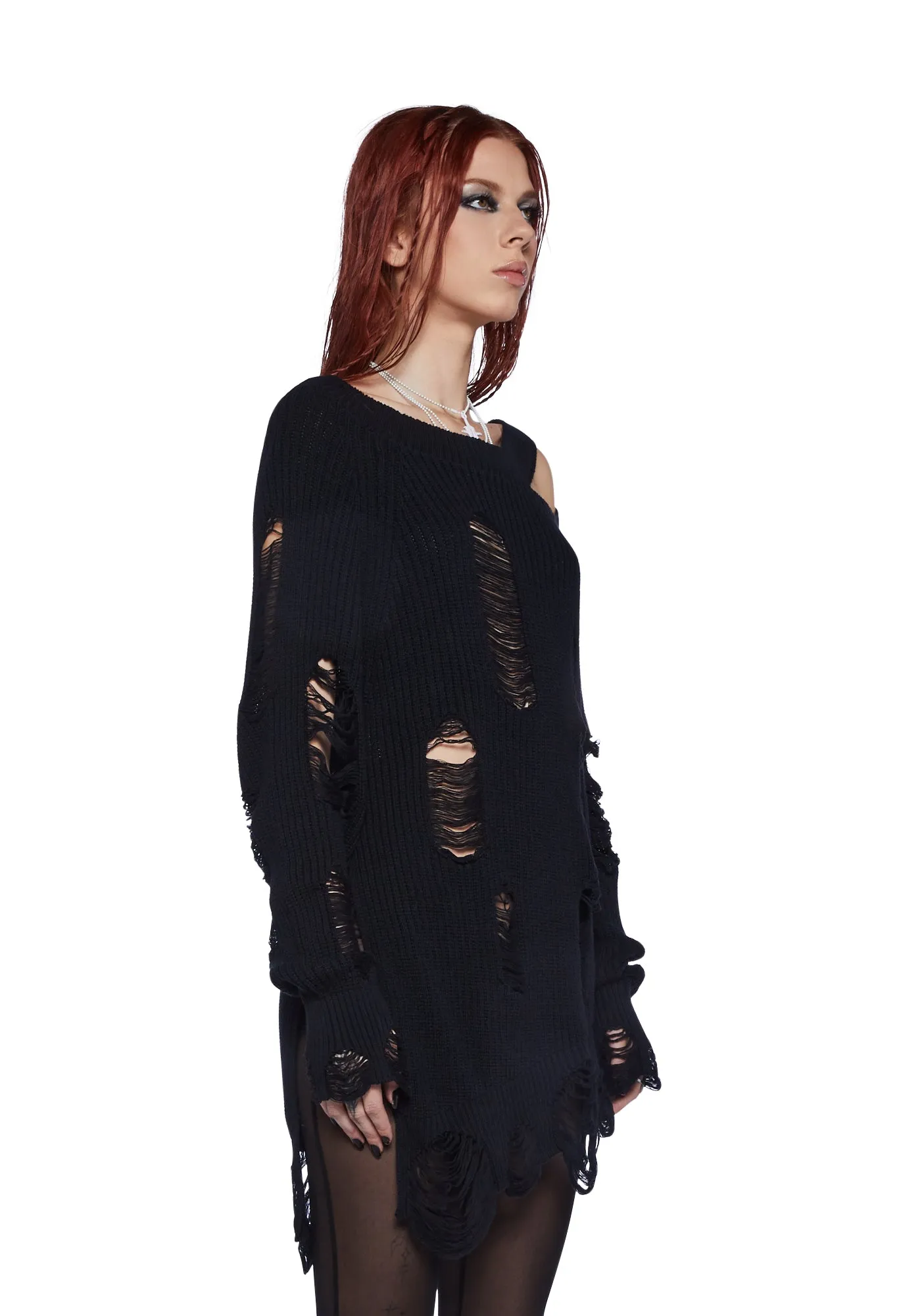 Fader Two Tone Knit Sweater sold by Dolls Kill product image thumbnail 3