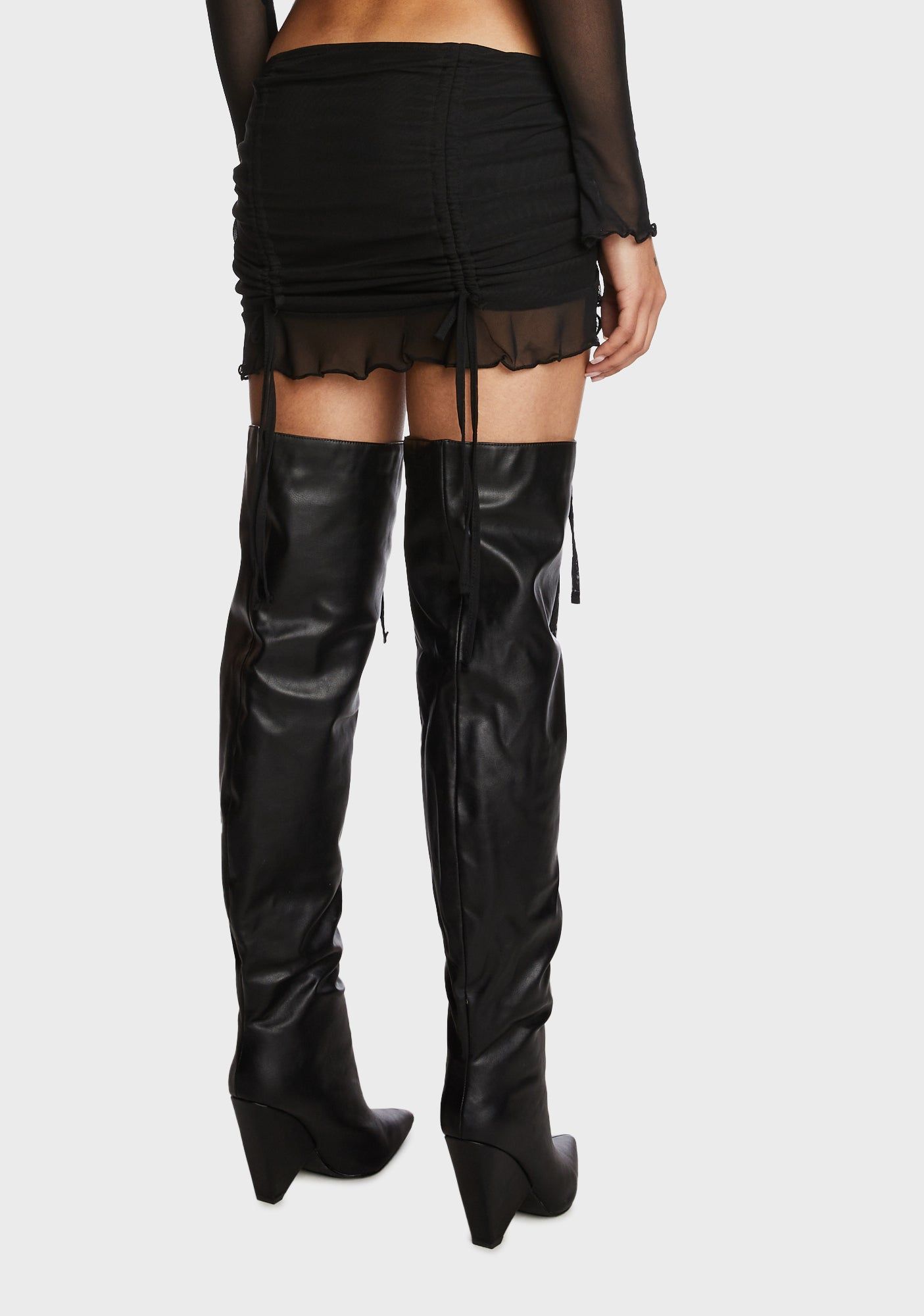 Gathered Mesh Mini Skirt sold by Dolls Kill product image thumbnail 4
