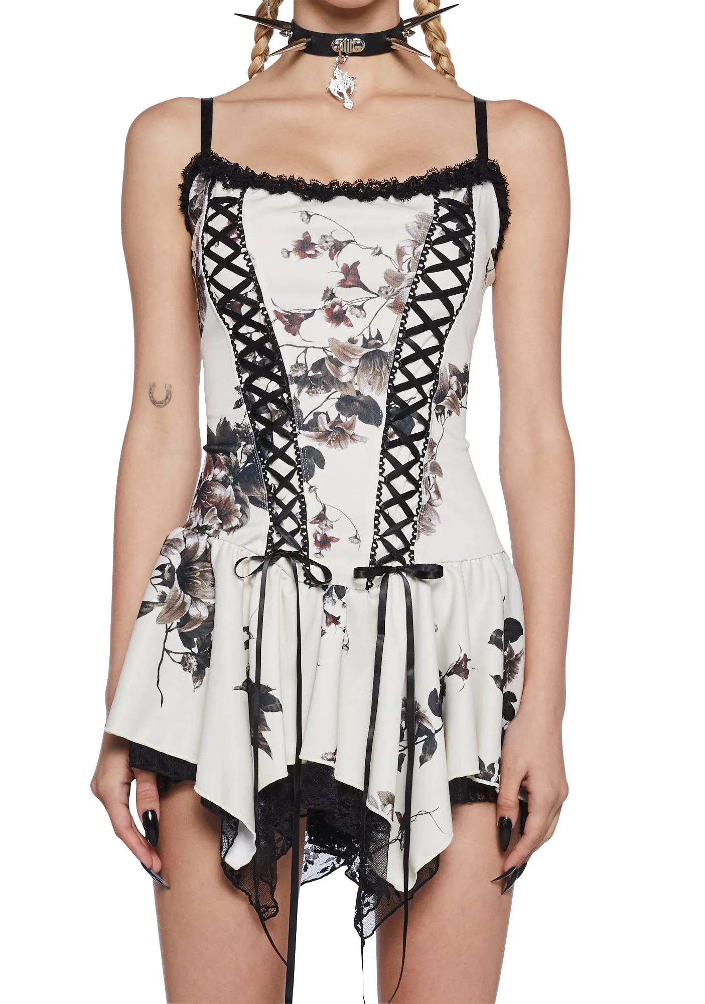 Basic Witchery Mini Dress - Off White sold by Dolls Kill product image thumbnail 5