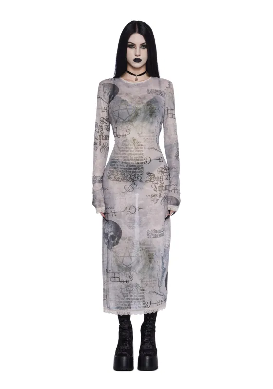 Simple Tricks Mesh Maxi Dress sold by Dolls Kill