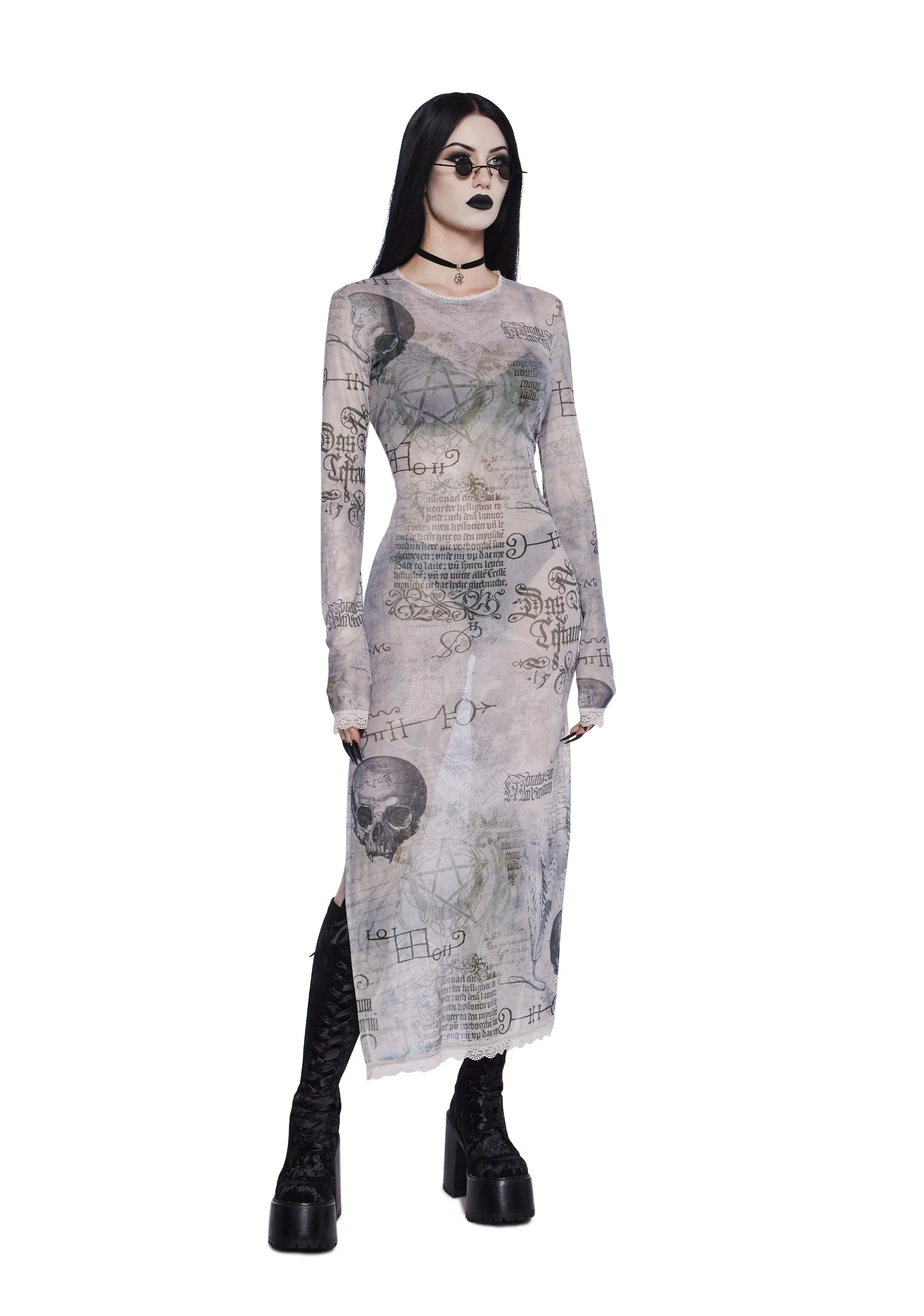 Simple Tricks Mesh Maxi Dress sold by Dolls Kill product image thumbnail 5