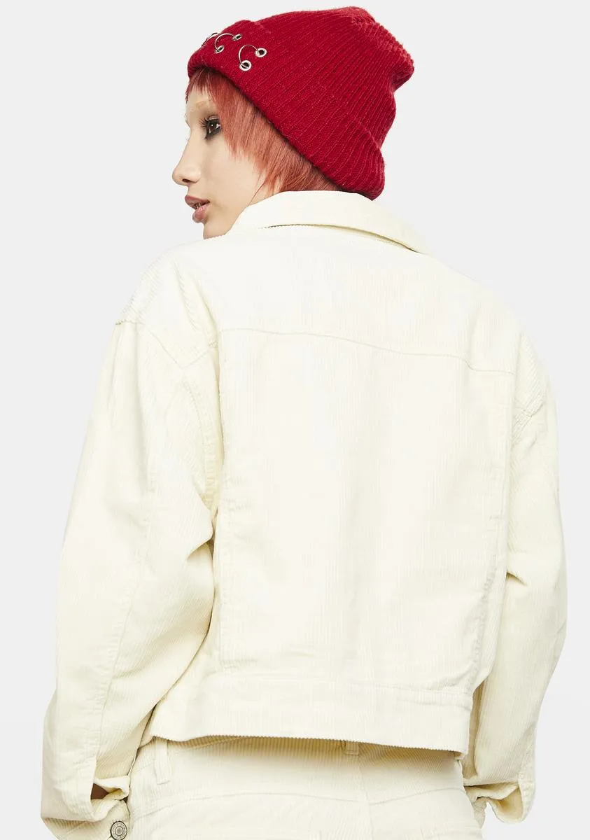 Oversized Cropped Trucker Jacket sold by Dolls Kill product image thumbnail 4