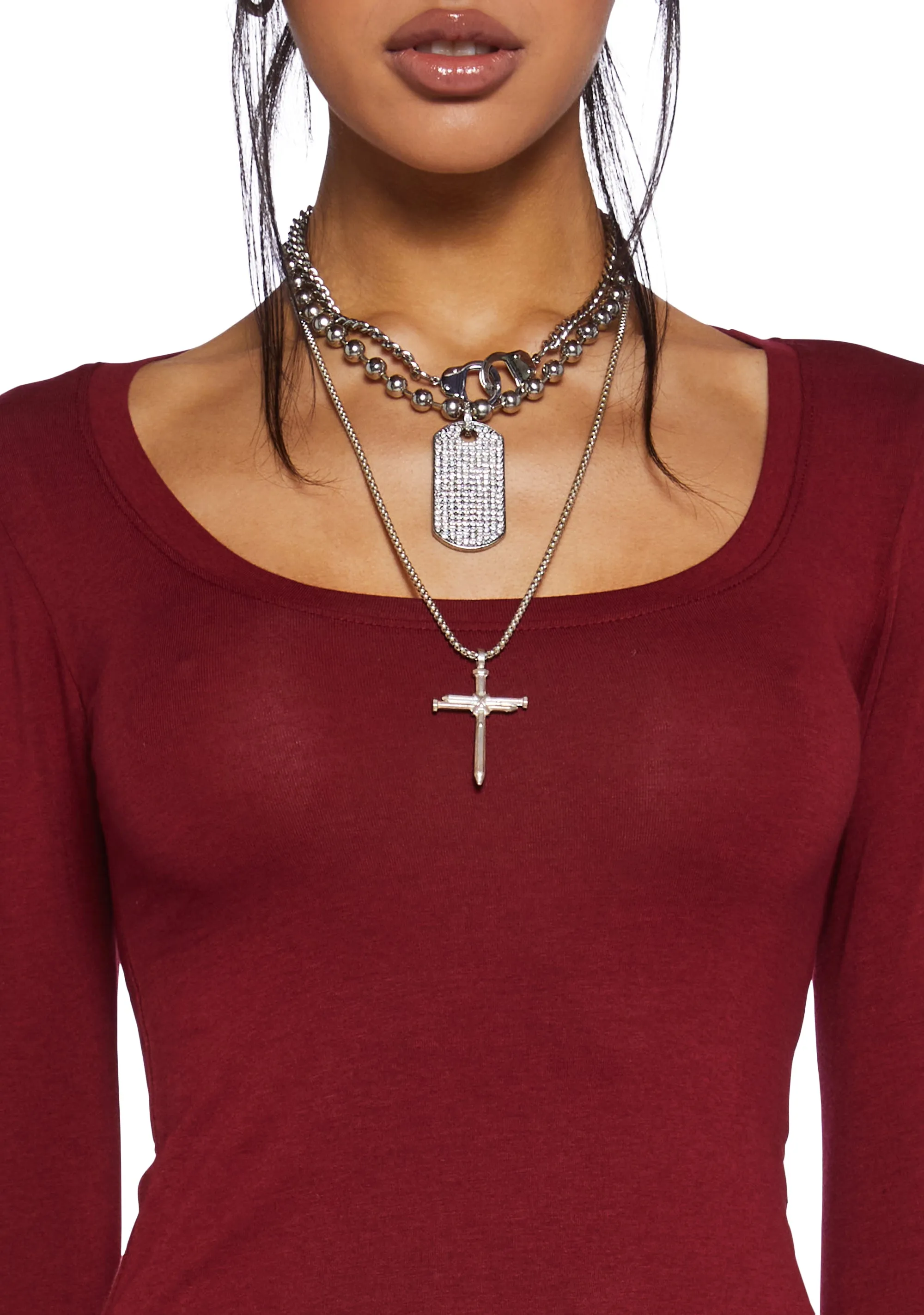 Casual Meetups Long Sleeve Top - Red sold by Dolls Kill product image thumbnail 5