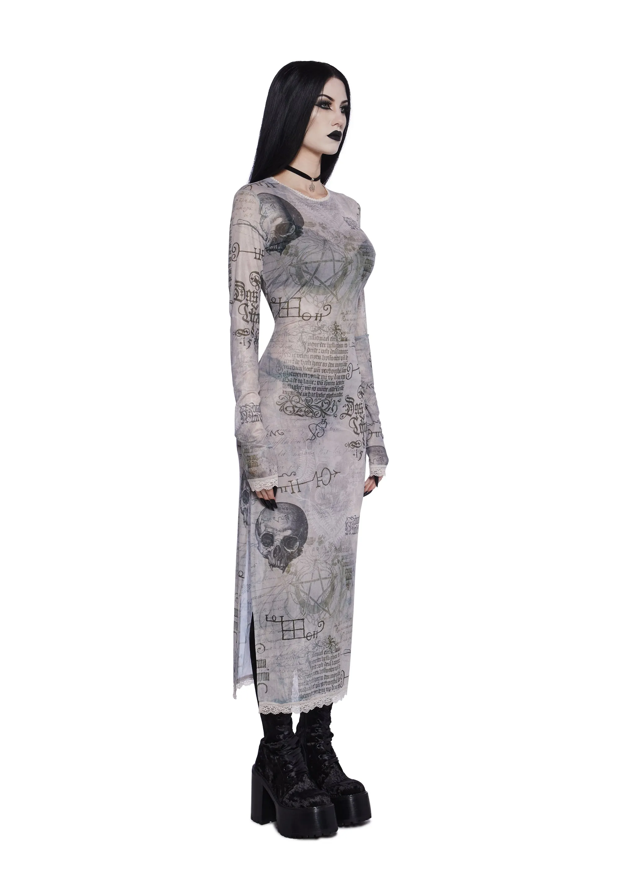 Simple Tricks Mesh Maxi Dress sold by Dolls Kill product image thumbnail 3